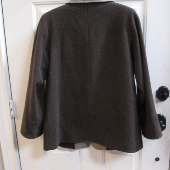 Vtg FORECASTER women's gray thigh length WOOL Jacket Sz 8 USA Made - Picture 8 of 16